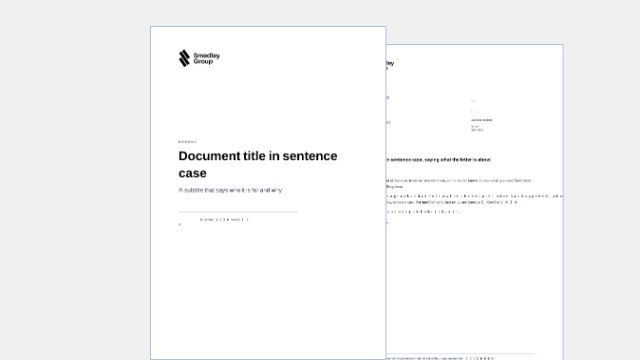 Report and letter templates preview