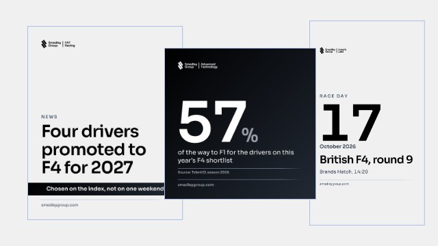 Social posts made with the post maker: a headline, a figure and a date on white and the signature surface
